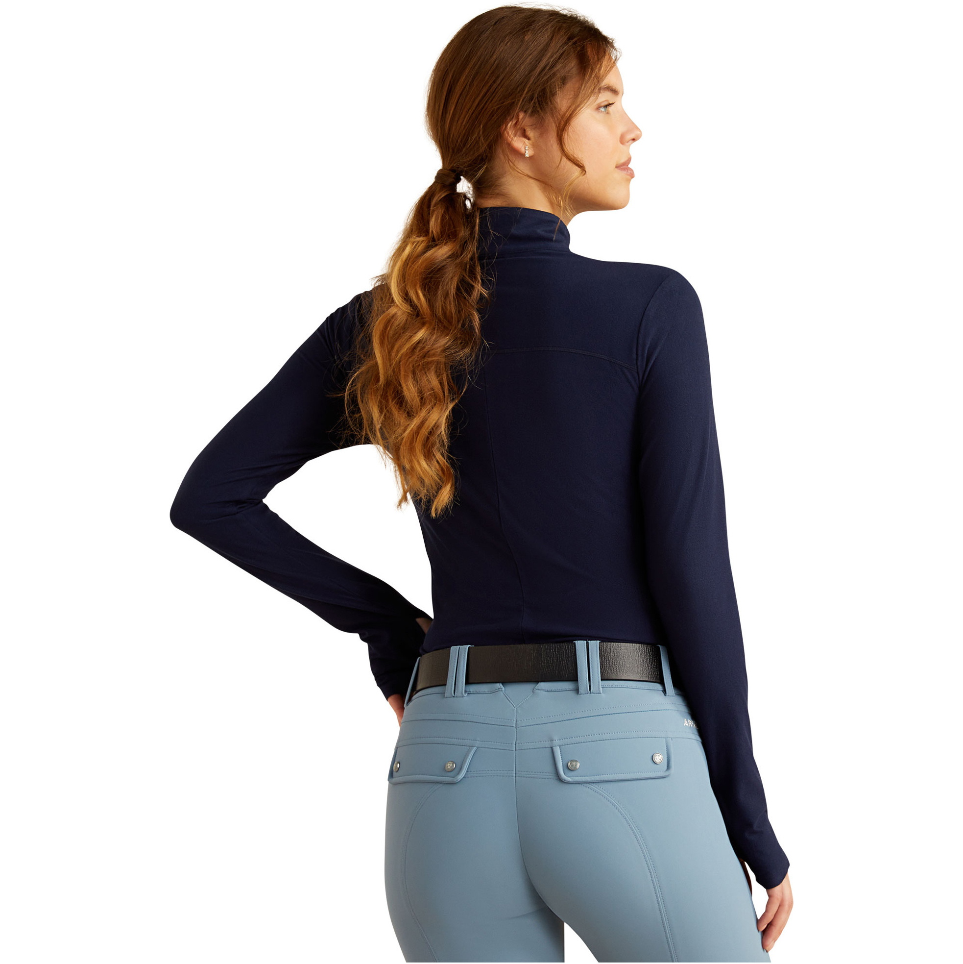 2025 Ariat Womens Lowell 3.0 1/4 Zip Baselayer 10052992 - Navy Eclipse